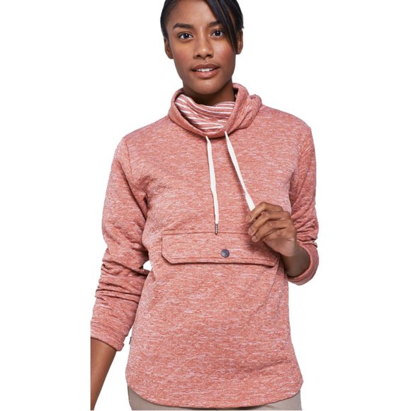 United By Blue Sweaters - United by Blue Great Escape Anorak Coral Cowl Neck Sz Small